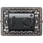 URMET - Termostato elettronico con supporto 3 moduli per scatola 503, 230V, Nea, acciaio scuro USC. RELE 3M AC.