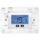 URMET - Termostato elettronico digitale con supporto 3 moduli per scatola 503, 230V, Nea, bianco ghiaccio, LCD, uscita rele, beige.
