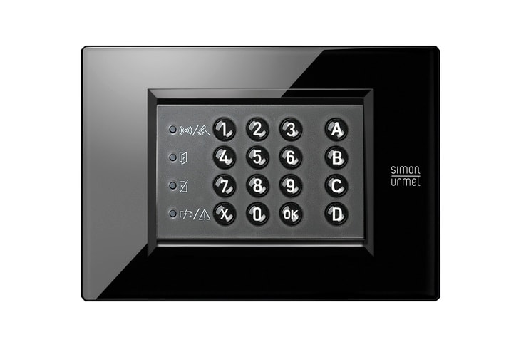 URMET - tastiera di comando a led di colore nero, 1061 led. 1061/025