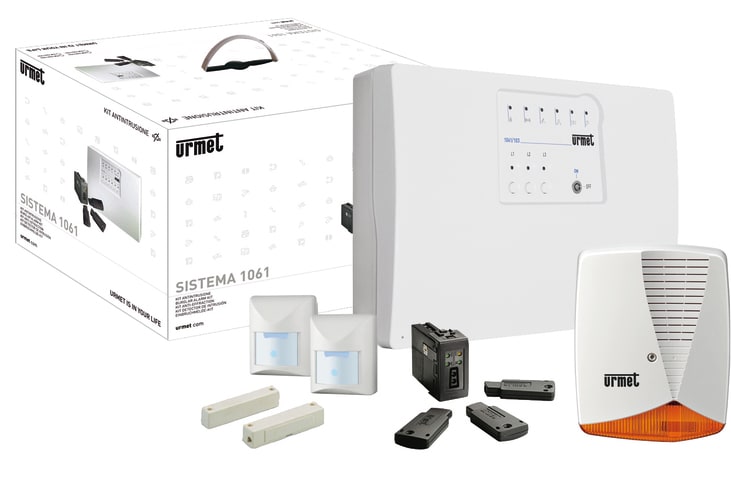 URMET - Kit antintrusione filare con centrale 1061/103 e IR facile da installare.