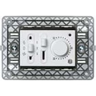 URMET - Termostato elettronico per fan-coil, supporto 3 moduli, scatola 503, 230Vac, Nea, bianco, 3M.