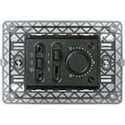 URMET - Termostato elettronico per fan-coil con supporto 3 moduli per scatola 503 230Vac Nea antracite 3M.