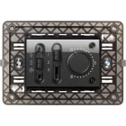 URMET - Termostato elettronico per fan-coil, supporto 3 moduli, scatola 503, 230Vac, Nea, acciaio scuro, 3M AC.