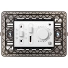 URMET - Termostato elettronico per fan-coil, supporto 3 moduli, scatola 503, 230Vac, Nea, bianco ghiaccio, 3M BG.