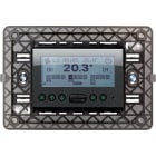 URMET - Cronotermostato elettronico settimanale con supporto 3 moduli per scatola 503 a batterie Nea acciaio scuro CRONOTERM EL SETT 3M AC.