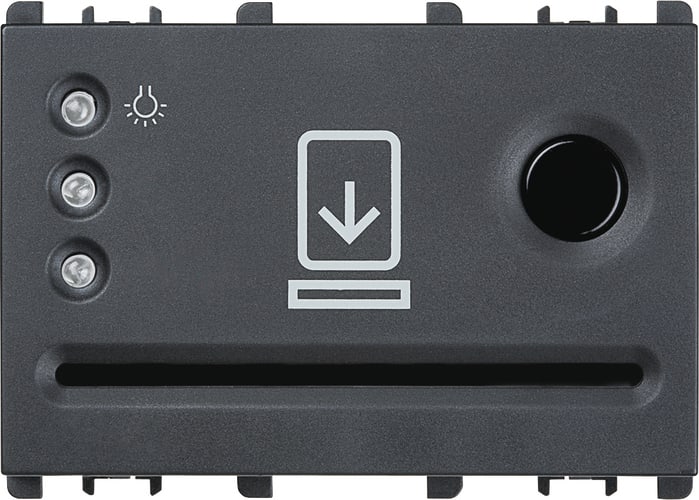 URMET - interruttore tasca porta badge, 3 moduli, Nea, antracite transponder ant