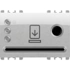 URMET - interruttore tasca porta badge, 3 moduli, Nea, alluminio transponder aluminio.