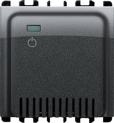 URMET - Alimentatore per articoli 10611 e 10671, 2 moduli, 230V 12Vac, Nea, acciaio scuro AC per 10661/10671.