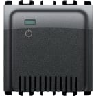 URMET - Alimentatore per articoli 10611 e 10671, 2 moduli, 230V 12Vac, Nea, acciaio scuro AC per 10661/10671.