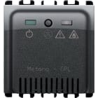 URMET - Rilevatore gas/metano e GPL, 2 moduli, Nea, acciaio scuro, rele 2M AC.