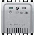 URMET - Rilevatore gas metano/GPL, 2 moduli, Nea, alluminio, rele 2M AL.