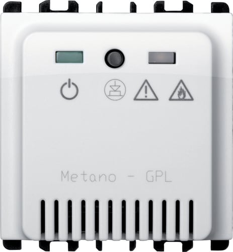 URMET - Rilevatore gas metano/GPL, 2 moduli, Nea, bianco ghiaccio, rele BG