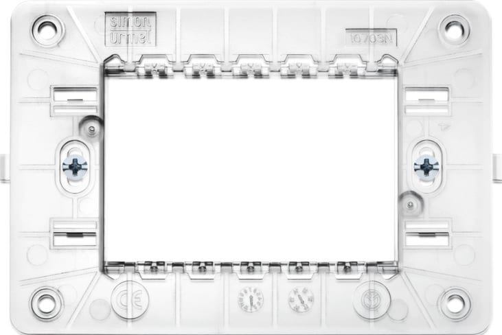 URMET - Supporto ribassato 3 moduli con viti, ribassato 3mod con viti.