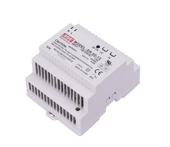 URMET - Alimentatore di BUS iPerBus da 100 CU, iPerHome, barra DIN, 15V 4A 60W, alimentazione 110-240 V.