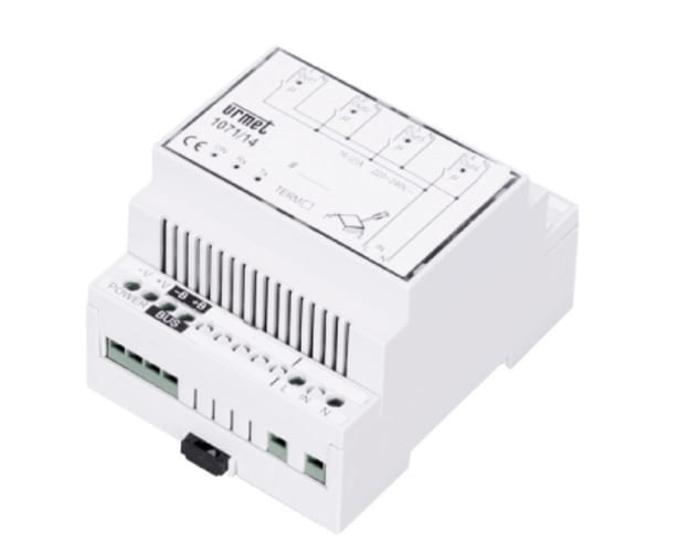 URMET - Modulo controllo per 2 tapparelle iPerHome, da barra DIN, per gestione motori distinti.