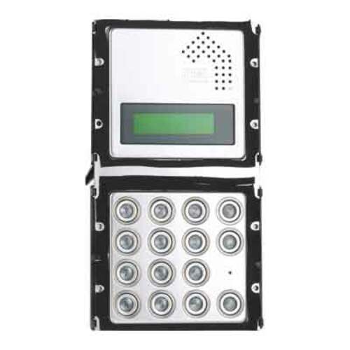 URMET - Modulo chiamata con display e tastiera numerica, sistema Bibus VOP, K-Steel, con repertorio.