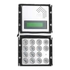 URMET - Modulo chiamata con display e tastiera numerica, sistema Bibus VOP, K-Steel, con repertorio. 1072/14
