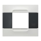 URMET - Placca 2 moduli serie antracite Kàdra tecnopolimero bianco helsinki 2M.