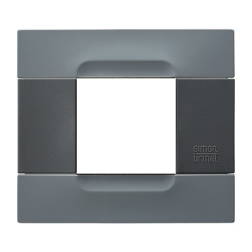 URMET - Placca tecnopolimero grigio berlino 2 moduli Kàdra serie antracite.
