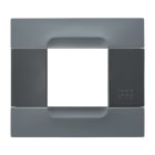 URMET - Placca tecnopolimero grigio berlino 2 moduli Kàdra serie antracite.