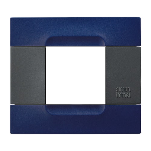 URMET - Placca tecnopolimero serie antracite blu sidney 2 moduli Kàdra.
