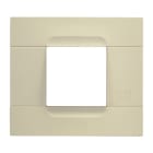 URMET - Placca tecnopolimero monocromatica avorio 2 moduli serie antracite Kàdra.