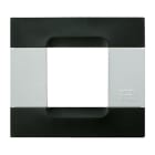 URMET - Placca 2 moduli serie bianca tecnopolimero nero auckland tec 2m.