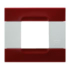 URMET - Placca tecnopolimero rosso pechino 2 moduli Kàdra serie bianca.