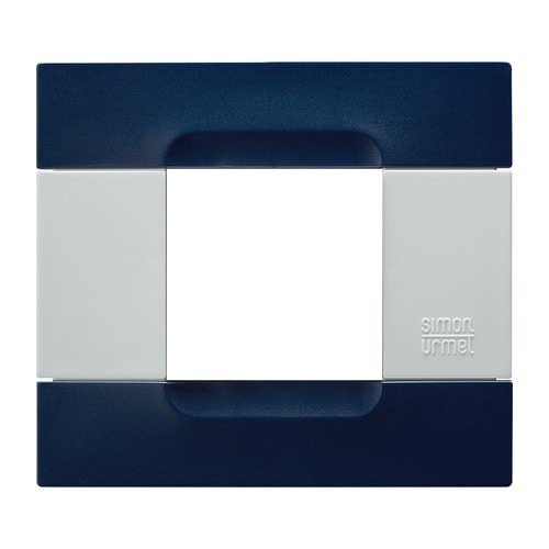 URMET - Placca tecnopolimero blu sidney 2 moduli serie bianca Kàdra 2MSS