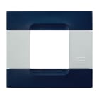 URMET - Placca tecnopolimero blu sidney 2 moduli serie bianca Kàdra 2MSS