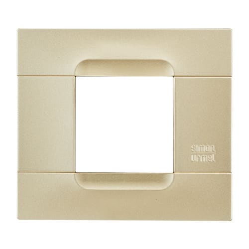 URMET - Placca tecnica monocolore oro 2 moduli, serie metallizzata Kàdra Monochrome.