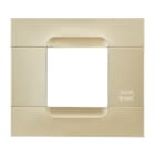 URMET - Placca tecnica monocolore oro 2 moduli, serie metallizzata Kàdra Monochrome.