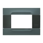 URMET - Placca tecnopolimero grigio berlino 3 moduli Kàdra serie antracite. 10803.07