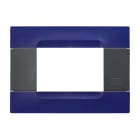 URMET - Placca 3 moduli Kàdra serie antracite tecnopolimero blu stoccolma a installazione blu oltremare per un design moderno e sofisticato.