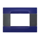URMET - Placca 3 moduli Kàdra serie antracite tecnopolimero blu stoccolma a installazione blu oltremare per un design moderno e sofisticato.