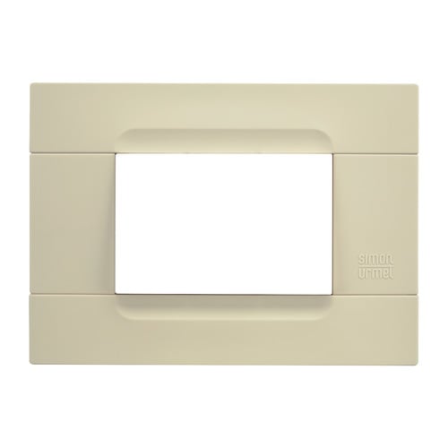 URMET - Placca tecnopolimero serie antracite avorio 3 moduli Kàdra. 10803.AV