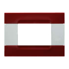 URMET - Placca tecnopolimero rosso pechino 3 moduli serie bianca Kàdra.