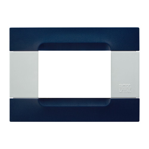 URMET - Placca tecnopolimero blu sidney 3 moduli Kàdra serie bianca.