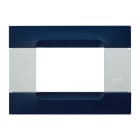 URMET - Placca tecnopolimero blu sidney 3 moduli Kàdra serie bianca.