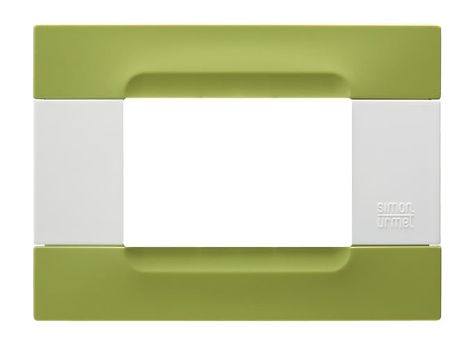 URMET - Placca tecnopolimero verde brasilia 3 moduli Kàdra serie bianca.