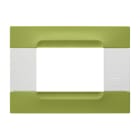 URMET - Placca tecnopolimero verde brasilia 3 moduli Kàdra serie bianca.