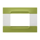 URMET - Placca tecnopolimero verde brasilia 3 moduli Kàdra serie bianca.