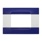 URMET - Placca tecnopolimero blu Stoccolma 3 moduli Kàdra serie bianca.