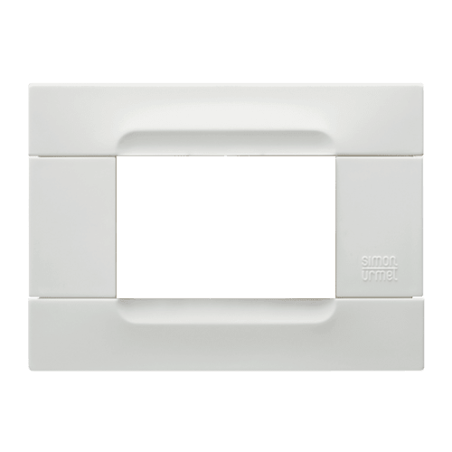 URMET - Placca 3 moduli in tecnopolimero bianco Kàdra Monochrome 3MOD B.
