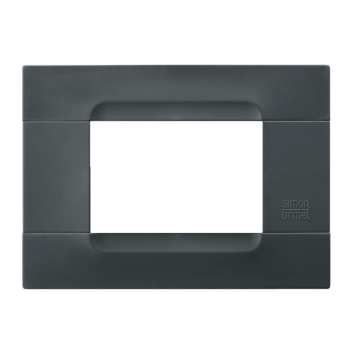 URMET - Placca 3 moduli in tecnopolimero nero auckland Kàdra Monochrome 3MOD A.