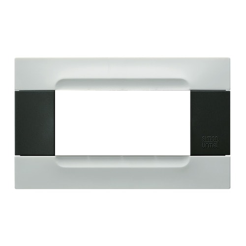 URMET - Placca 4 moduli serie antracite Kàdra tecnopolimero bianco helsinki 4M. 10804.01