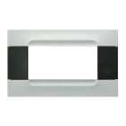 URMET - Placca 4 moduli serie antracite Kàdra tecnopolimero bianco helsinki 4M.