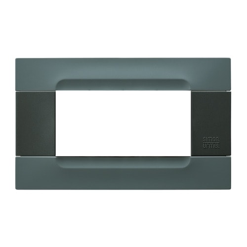 URMET - Placca tecnopolimero grigio berlino 4 moduli serie Kàdra antracite. 10804.07