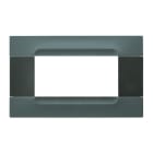 URMET - Placca tecnopolimero grigio berlino 4 moduli serie Kàdra antracite.