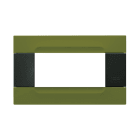 URMET - Placca 4 moduli serie antracite Kàdra tecnopolimero verde hong kong 4M.